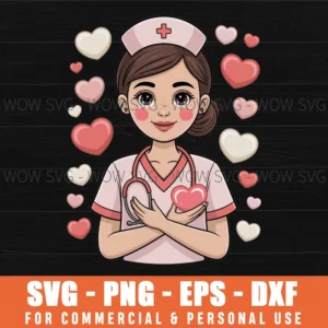 Nurse Valentine’S Day Svg Png