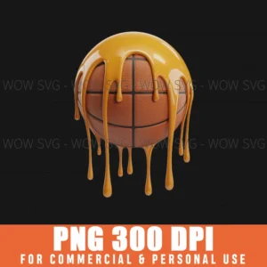 Basketball Drip Graphic Svg Png