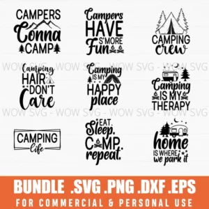 Camping Svg Png Bundle