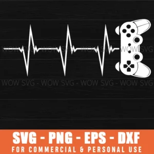 Gamer Heartbeat Gaming Hoodie Svg Craft Gift Svg Png