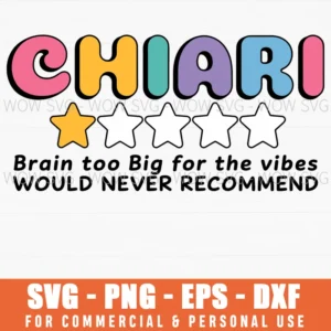 Funny Chiari Brain Big Vibes Never Recommend Svg Png