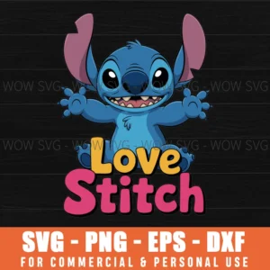 Love Stitch Valentine’S Day Svg Png