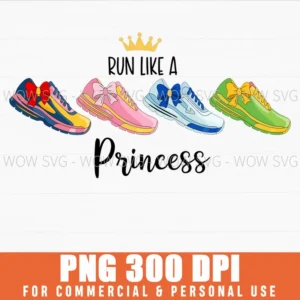 Disney Girls Half Marathon I Run Like A Princess Png