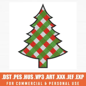 Christmas Tree Embroidery Design