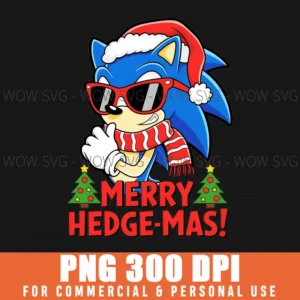 Merry Hedge-Mas Funny Hedgehog Christmas Santa Holiday Png