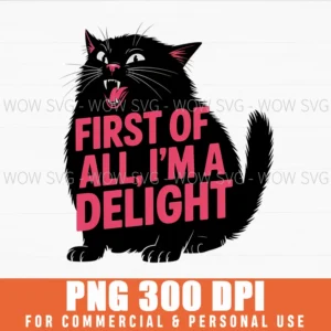Sassy Delight Roaring Fierce Cute Black Cat Adorable Png