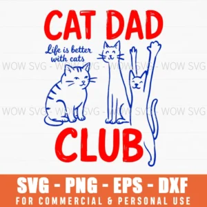 Funny Pet Dad Svg, Cat Dad Svg, Png Dxf Svg