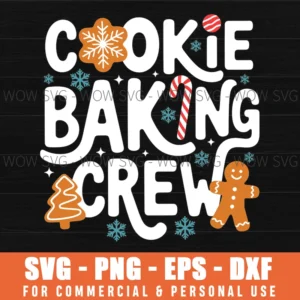 CHRISTMAS VIBES COOKIES BAKING CREW APRON BAKERY SVG PNG EPS