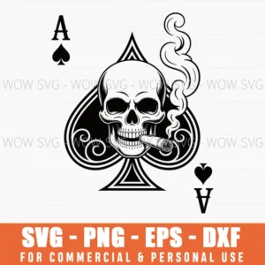 Ace Of Spades Skull Svg