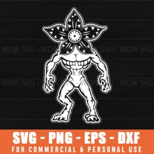 Demogorgon Scary Monster Svg Dxf Eps Png