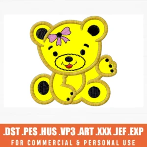 Teddy Bear Embroidery Design