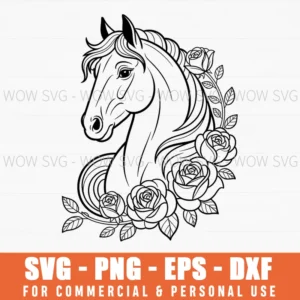 Romantic Horse Valentine Designs For Animal Lovers Svg Png