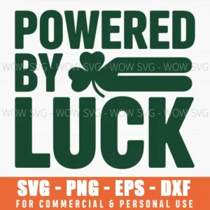 Powered By Luck St Patrick’S Day, Simple Lucky Svg Png