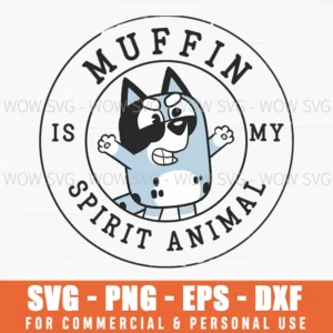 Muffin Dog Spirit Animal Cute Cartoon Print Svg Png Eps