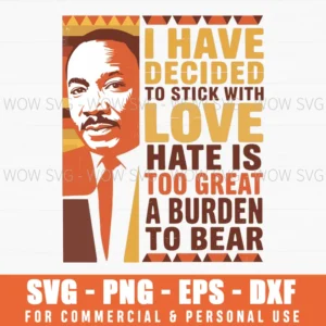 Mlk Love Quote Black History Martin Luther King Svg Png