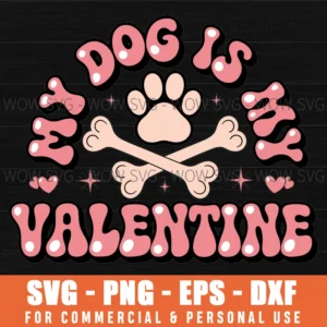 Cute Dog Love Valentine Svg Adorable Valentines Vibes Png Eps