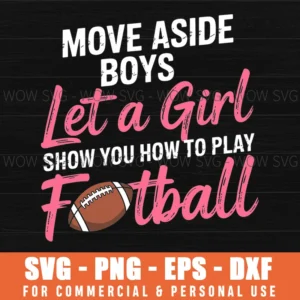 Girl Flag Football Svg Woman Athlete Player Game Png Eps