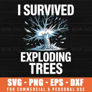 Funny Survived Exploding Trees Midwest Snow Storm Svg Png