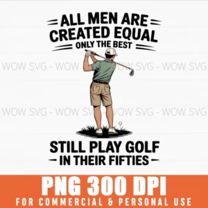 Vintage Fifties Retro Funny Mens Golfer Png