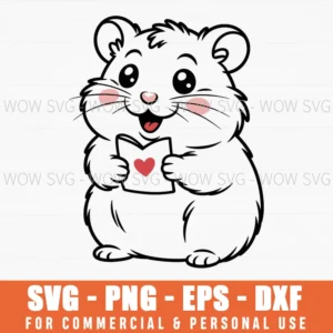 Cute Hamster Valentine Designs For Animal Lovers Svg Png