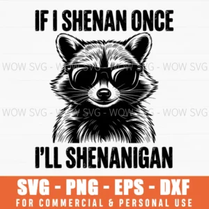 Funny Shenanigan Raccoon St Patricks Day Irish Svg Png
