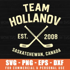 Hockey Team Hollanov Logo Crossed Sticks Svg Png Eps