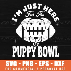 Funny Puppy Bowl Sunday Dog Fan American Football Svg Png