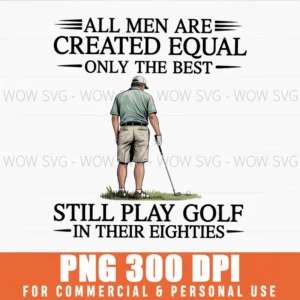 Vintage Retro Funny Eighties Golfer Men Player Png