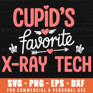 Xraytech Valentine Cupid Funny Radiology Technologist Rt Medical Svg