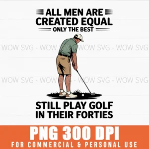 Vintage Retro Forties Funny Mens Golfer Golfing Png