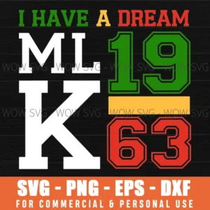 Martin Luther King I Have A Dream Mlk Day Freedom Svg