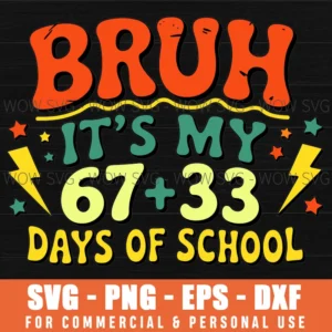I Survived 100 Days School 67 33 Svg Png Eps
