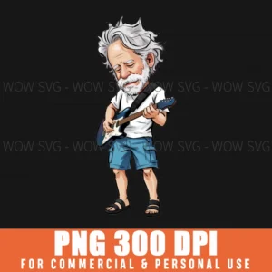 Bob Weir Grateful Dead Guitar Vintage Rock Music Fan Png