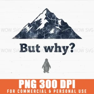 Whimsical Arctic Animal Penguin Mountain Journey Png