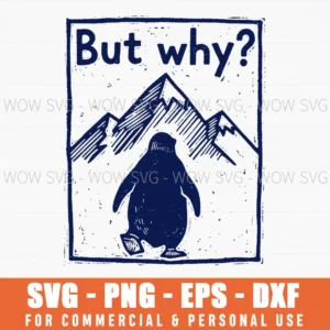 Whimsical Arctic Animal Penguin Mountain Journey Svg Png Eps