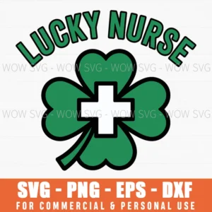Lucky Nurse St Patrick’S Day, Nurse Shamrock Svg Png