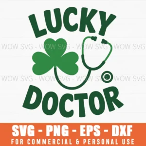Lucky Doctor St Patrick’S Day, Medical Shamrock Svg Png