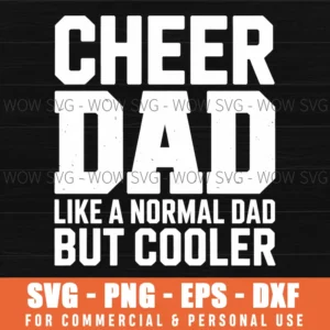 Cheer Dad Proud Father Supporter Athlete Sports Svg Png