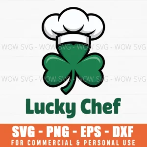 Lucky Chef St Patrick’S Day, Chef Shamrock Svg Png