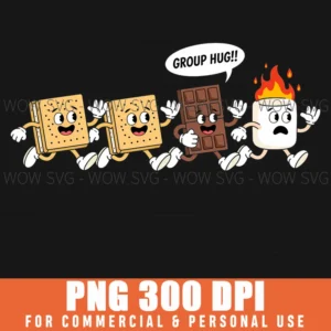 Group Hug Marshmallow Campfire Funny Smores Outdoor Png