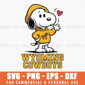 Wyoming Cowboys Snoopy Cute Valentine Digital Download Svg Png