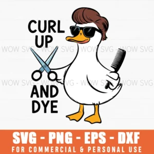 Funny Salon Hair Stylist Hairdresser Duck Svg Png