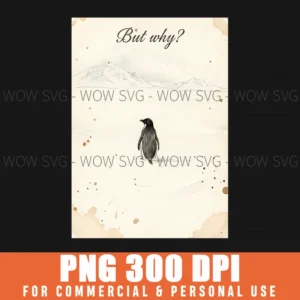 Existential Penguin Funny Nihilist Hiking Png