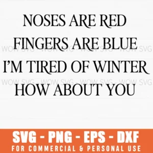 Noses Red Fingers Blue Funny Winter Blues Svg Png