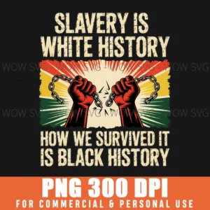 Slavery Is White History Black Month Sublimation Png