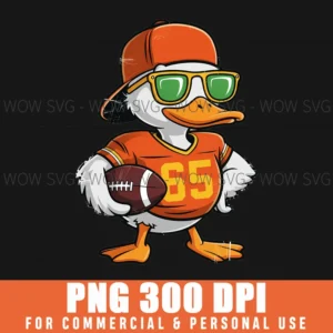 Orange Duck American Football Sunglasses Game Day Png