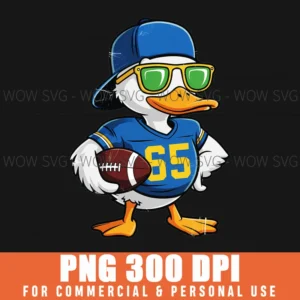 Cool Blue Duck American Football Sunglasses Sports Kids Png