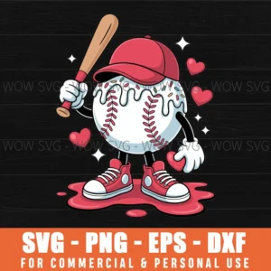Kids Valentine Baseball Boys Valentines Day Svg Png