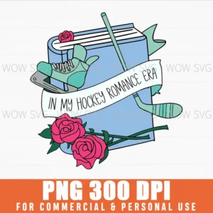 In My Hockey Romance Era Cute Bookish Artsy Png