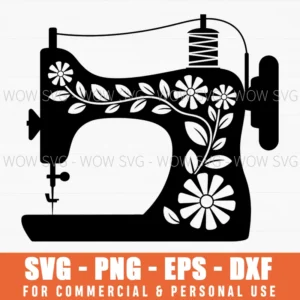 Vintage Sewing Machine Svg Cut Seamstress Quilter Crafter